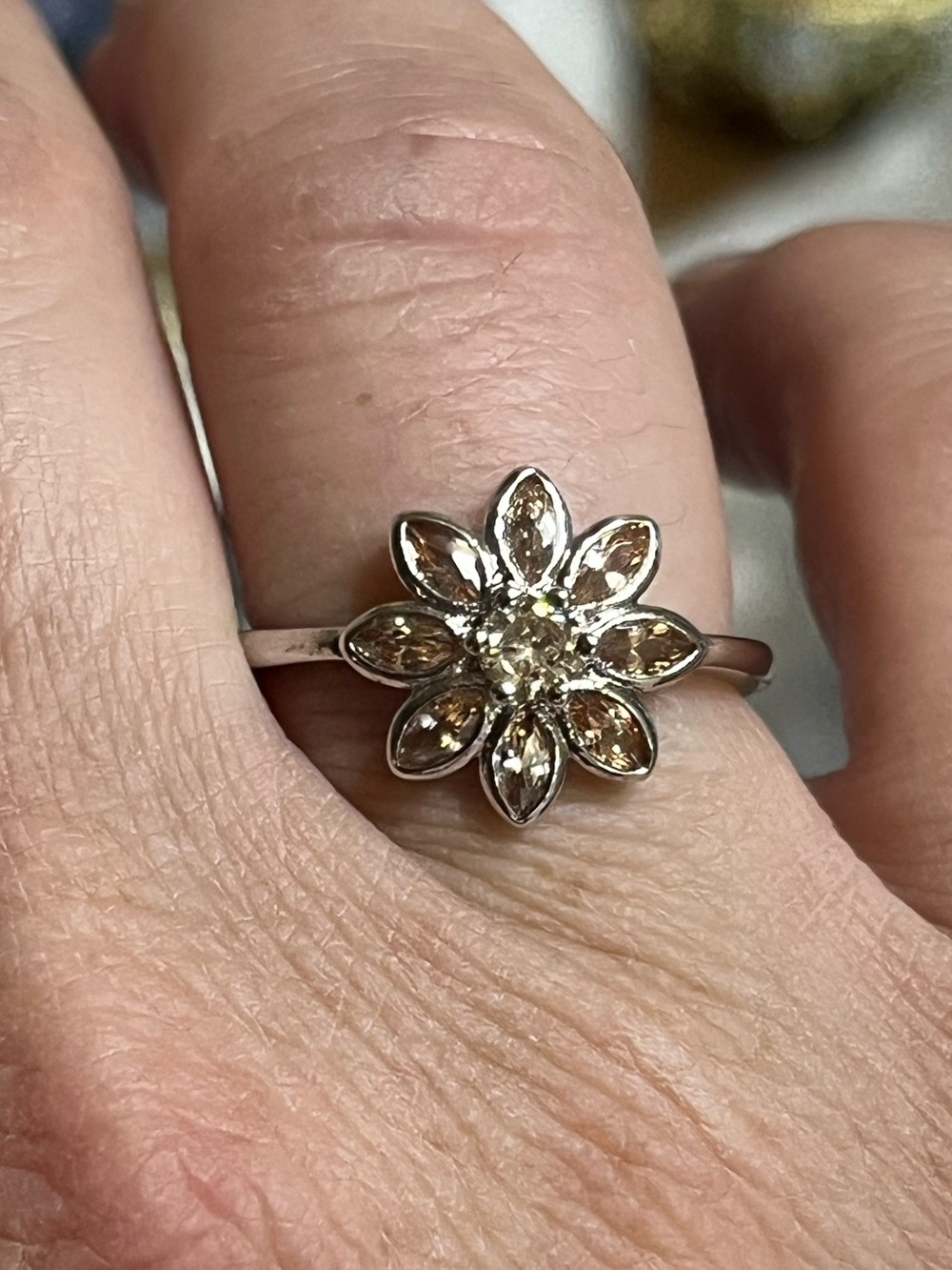Citrine Flower Ring - Picture 7 of 13